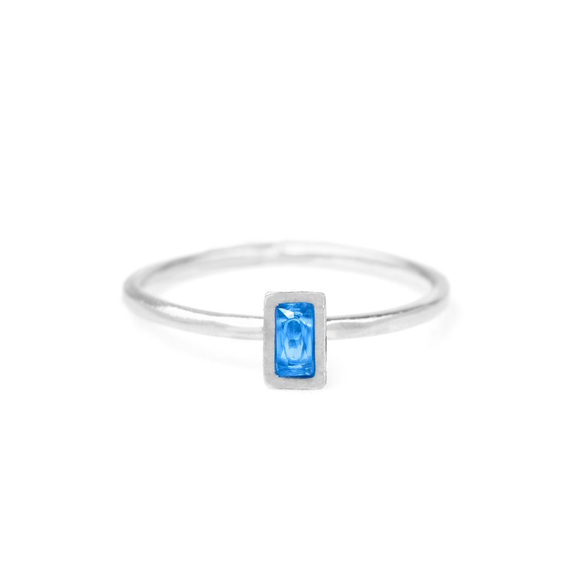 Carina Ring Baguette vertikal [Sterlingsilber]