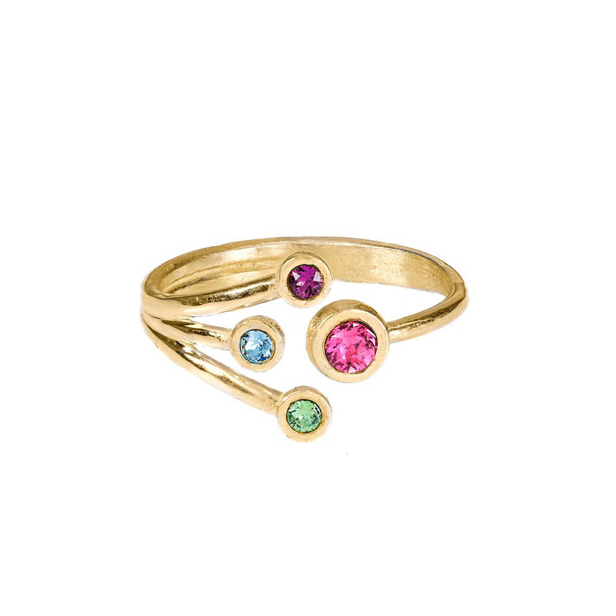 Moeder's Liefde Ring - Drievoudige Liefde [18K Goud Vermeil]