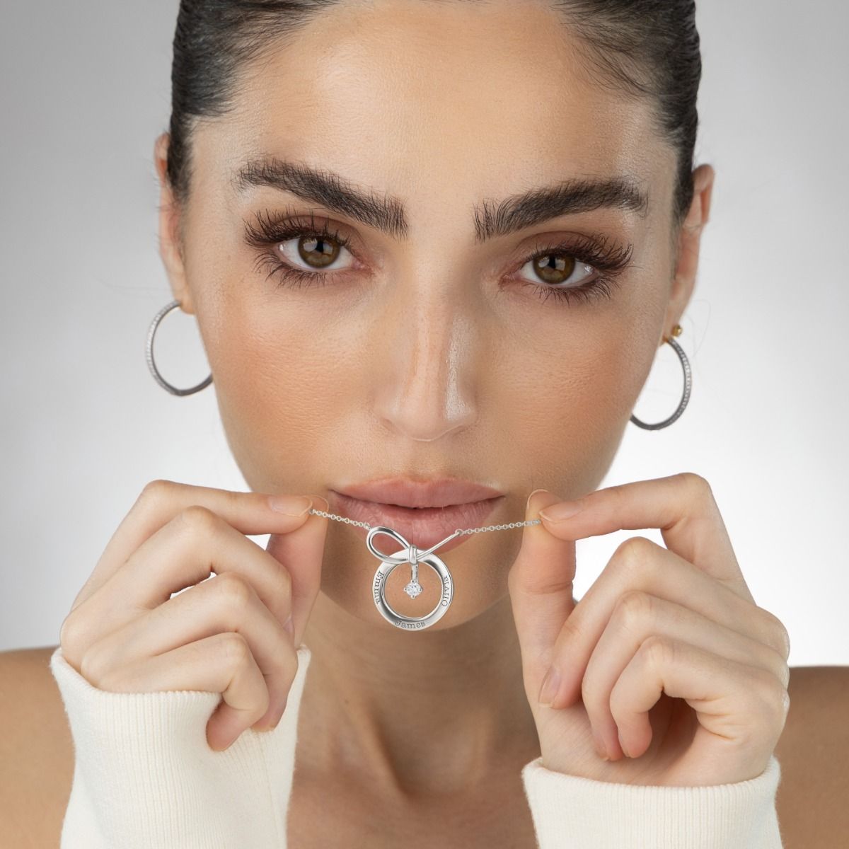 Talisa Diamond Infinity Name Necklace [Sterling Silver]