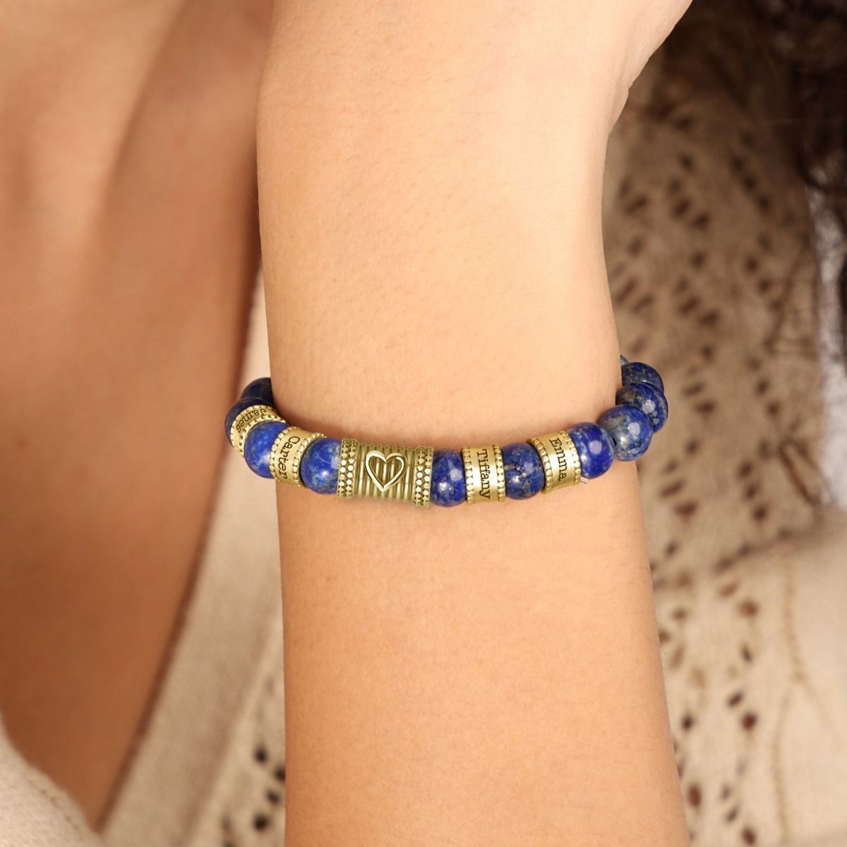 Ties Of The Heart Lapis Lazuli Bracelet [18K Gold Plated]