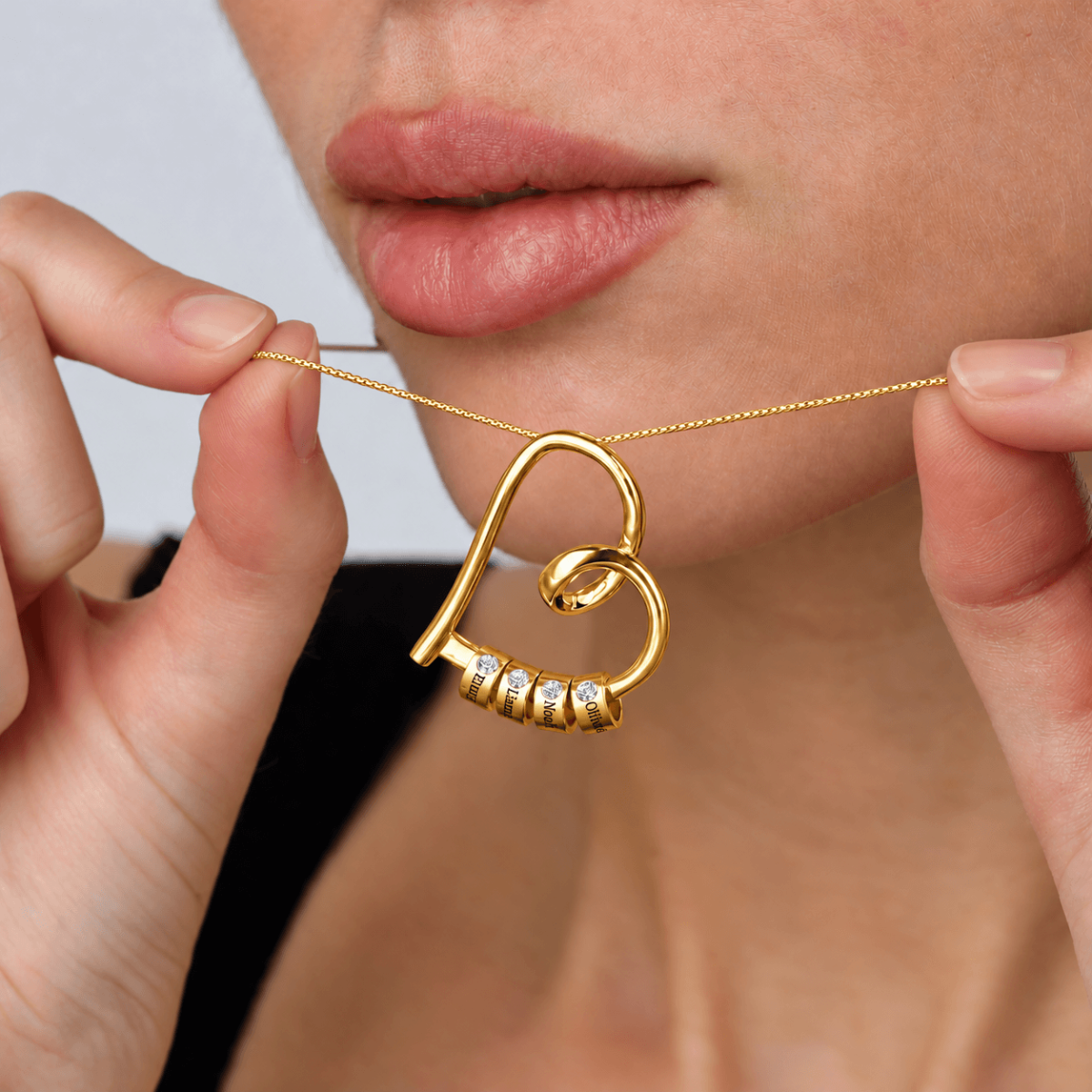 Ties of the Heart Diamond Name Necklace [18K Gold Vermeil]