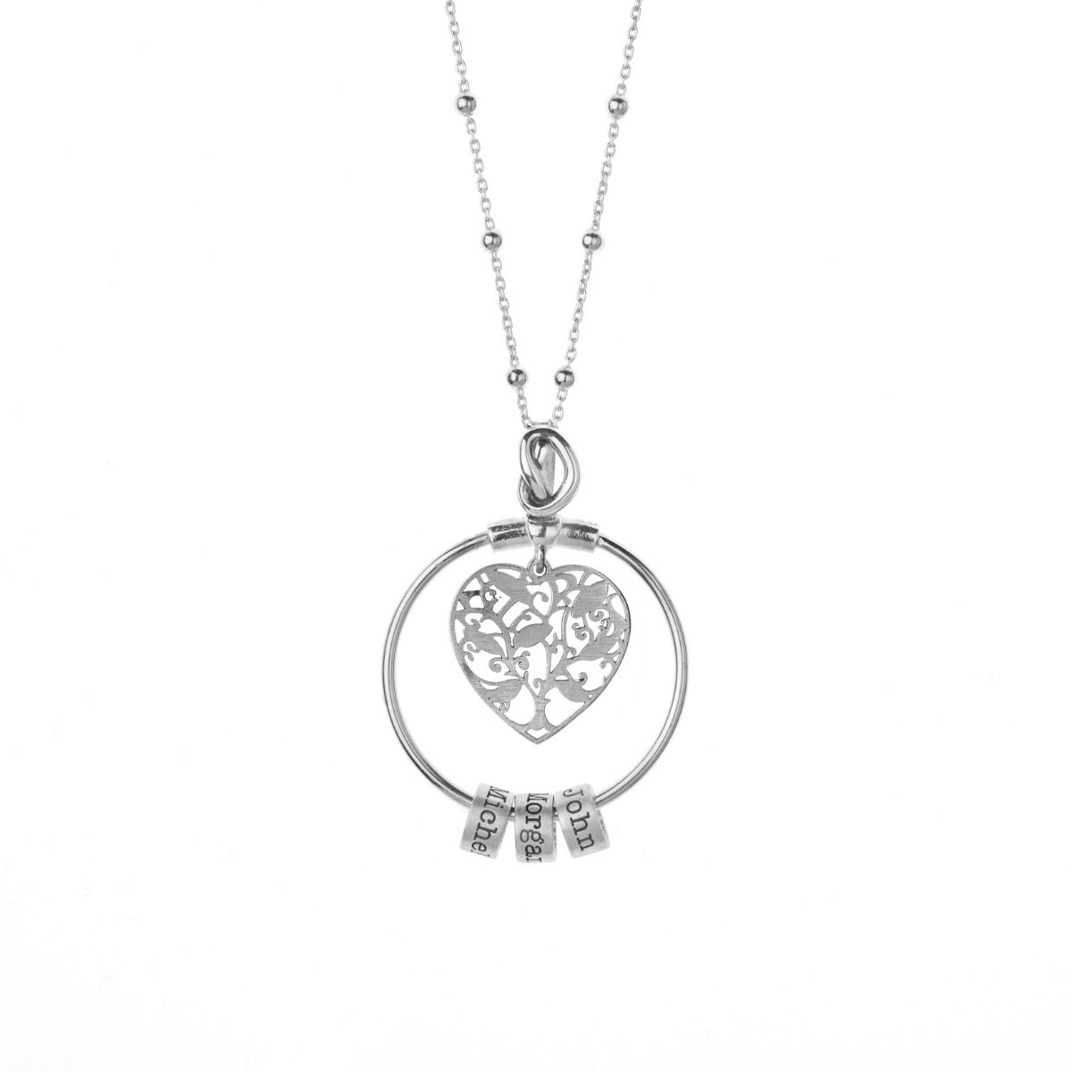 Collana Speciale Nodi del mio Cuore con Nome [Argento 925]