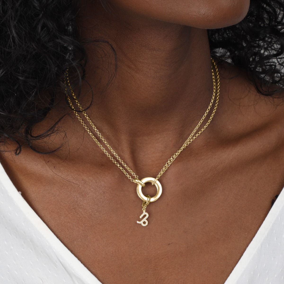 Charm Zodiaque avec Cristaux [Vermeil 18ct]