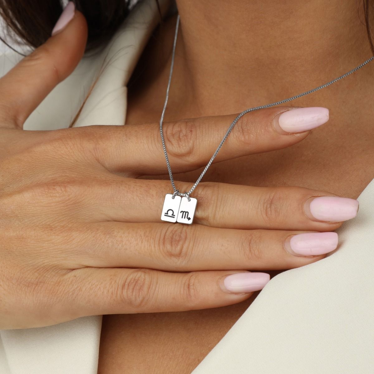 Mirella Kette mit Sternzeichen Charms  [Sterlingsilber]