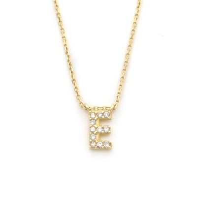 Diamond Initial Necklace [14 Karat Gold]