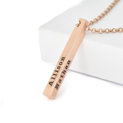 Talisa Hemel Balk Ketting [18K Rose Goud Verguld]