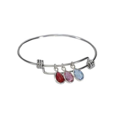 Enchanted Rain Adjustable Birthstone Bracelet [Sterling Silver]