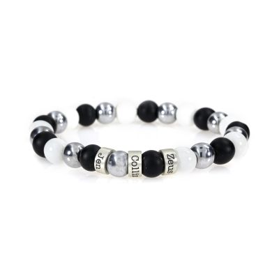 Bracelet Nuit d'Argent avec Prénoms