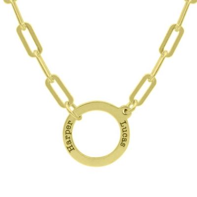 Family Anchor Name Necklace [18K Gold Plated]
