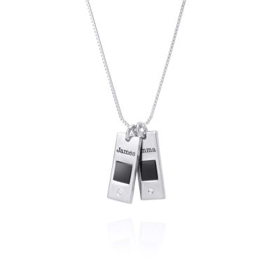 Collier Eliana Diamant Prénom avec Nano Bible - Argent 925