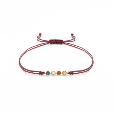 Talisa Stars Birthstone Bracelet - Red String [18K Gold Plated]