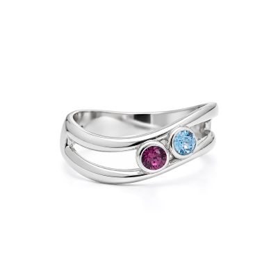 Liebeswellen Geburtsstein Ring [Silber]