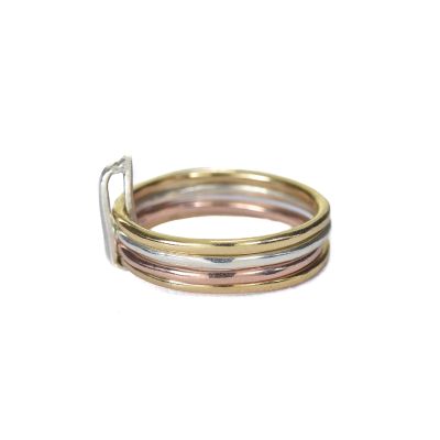 Bague Anneaux Mélangés [Argent 925]