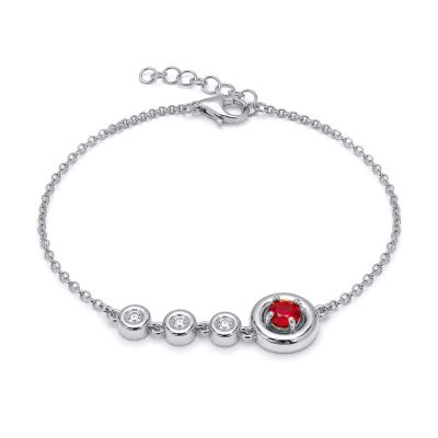 Bracelet Pluie d'Étoiles Pierre de Naissance avec Diamants