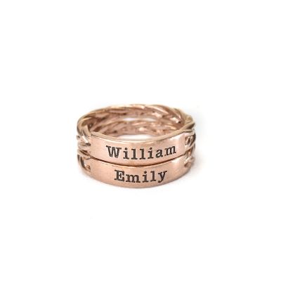 Anello Radici d'Amore con Promessa [Placcato Oro Rosa 18kt]