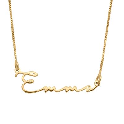 Talisa Italic Name Necklace [18K Gold Vermeil]