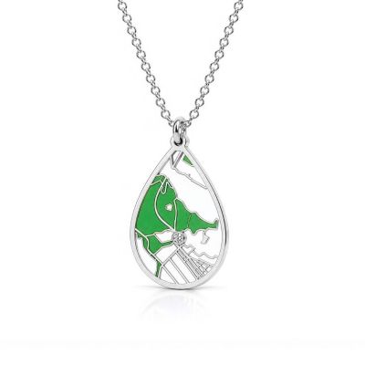 Cherished Spot Terra Map Necklace