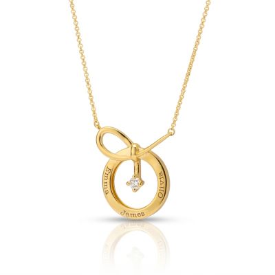 Collier Prénom Infini Talisa avec Diamant - Vermeil 18ct