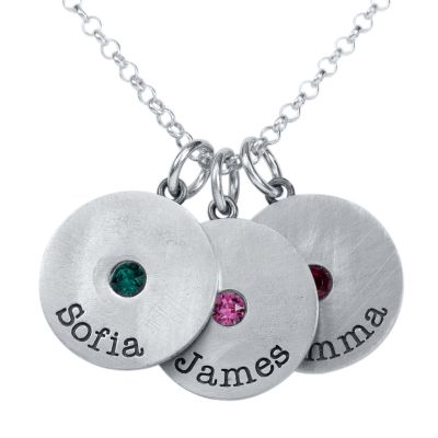 Collier Cercles de Lumière avec Noms [Argent 925]