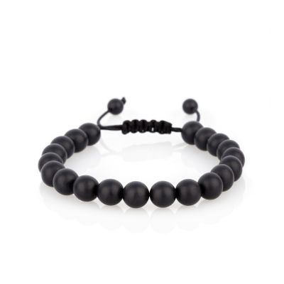 Bracelet Onyx Noir Classique pour Homme