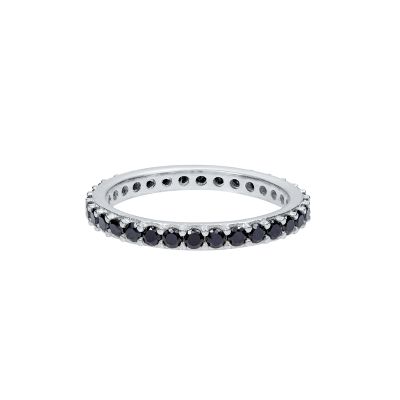 Bague Cristal Noir Classique [Argent 925]