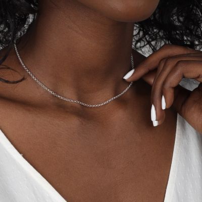 Collana Classica a catena Rolo [Argento 925]