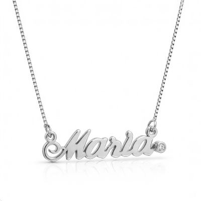 Classic Script Diamond Name Necklace