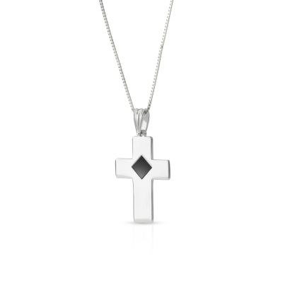 Halskette mit Kreuz und Nano-Bibel [Sterlingsilber]