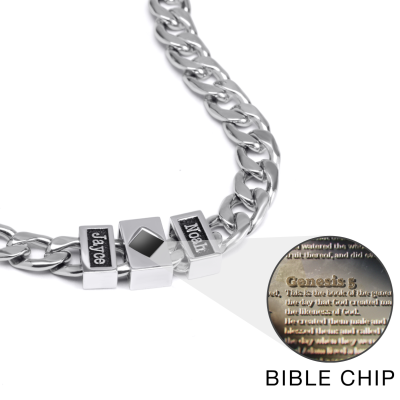 Personalisierte kubanische Panzerkette mit Nano-Bibel
