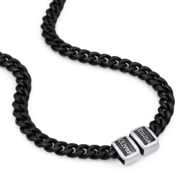 Dark Cuban Link Chain With Names - 6mm