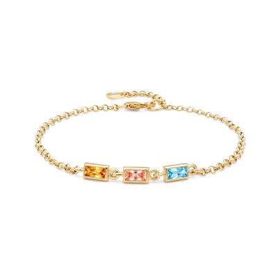 Dazzling Love Birthstone Bracelet [18K Gold Plated]