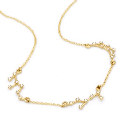 Ella Zodiac Diamond Necklace [18K Gold Vermeil]