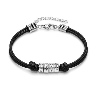 Double Cord Men Name Bracelet