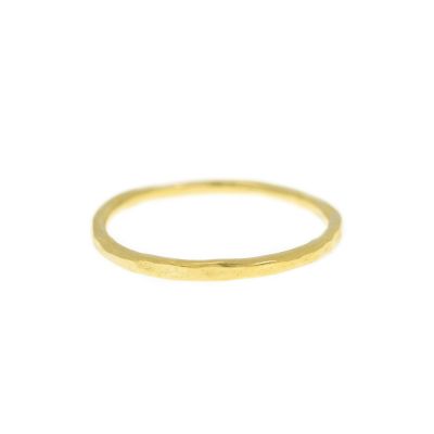 Set di Anelli Saturno Martellati [Oro 10K]