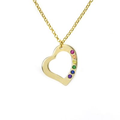 Collar Amor Guiado por Arcoíris [Bañado en Oro]