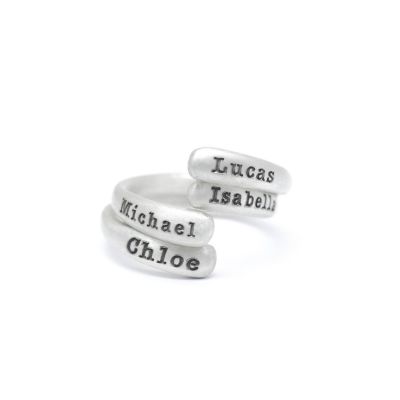 Par de Anillos Capas de Amor [Plata de Ley]