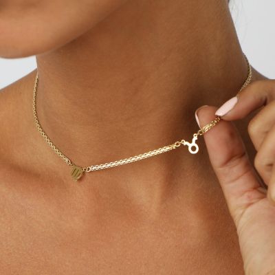 Collana a Catena Helena Zodiac Milanese [Placcata Oro 18K]