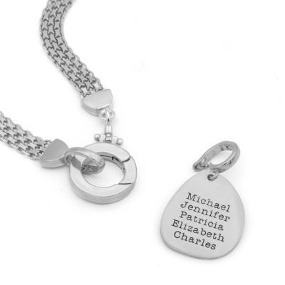 Emma Kreiskette mit Gravur [Sterlingsilber] 