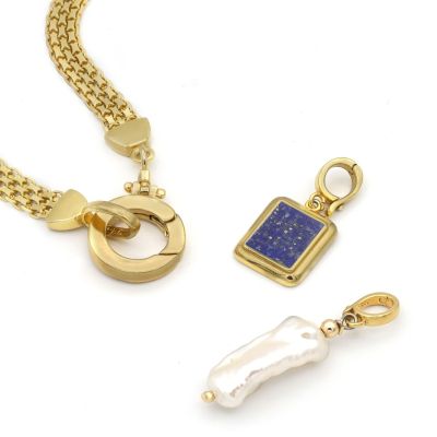 Emma Circle Necklace [18K Gold Vermeil] - with Charms