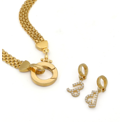 Emma Kreiskette [750er Gold Vermeil] - mit Sternzeichen Charms