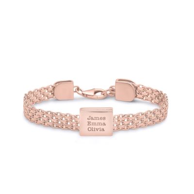 Enchanted Names Milanese Chain Bracelet [18K Rose Gold Plated]