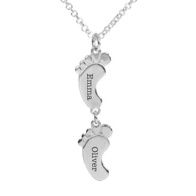 Familienpfad Kette mit Namen [Sterlingsilber]