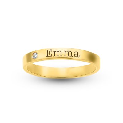 Bague de Promesse « Amour Éternel » avec Diamant [Plaqué Or 18ct]