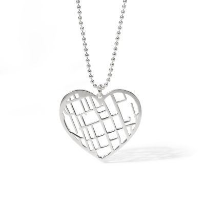 Collana con Mappa del Cuore [Argento 925]