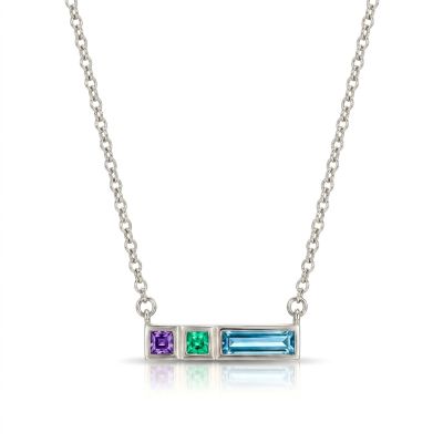 Talisa Stars Bar Birthstone Necklace
