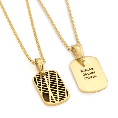Damenkette mit kleinem Kartenanhänger [750er Gold Vermeil]