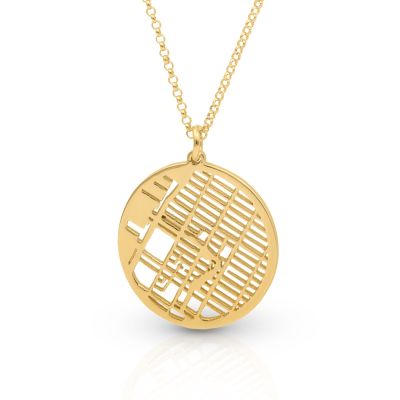 Collier Carte Endroit Chéri [Plaqué Or 18ct]