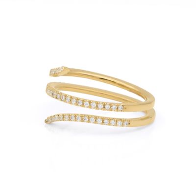 Mermaid Diamond Wrap Ring [14 Karat Gold]