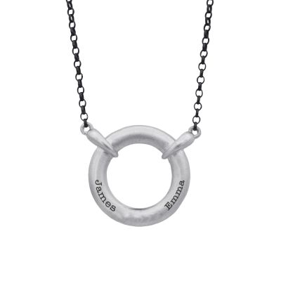 Collar Grabado Clásico Milan para Hombre - Plata de Ley