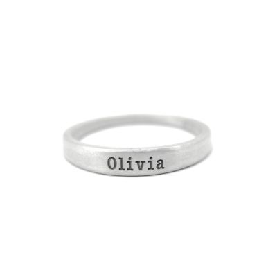 Mondschein Ring mit Namen [Sterlingsilber]